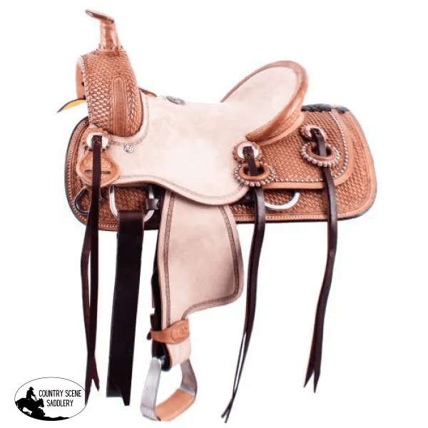 12" Double T  hard seat roping style saddle.