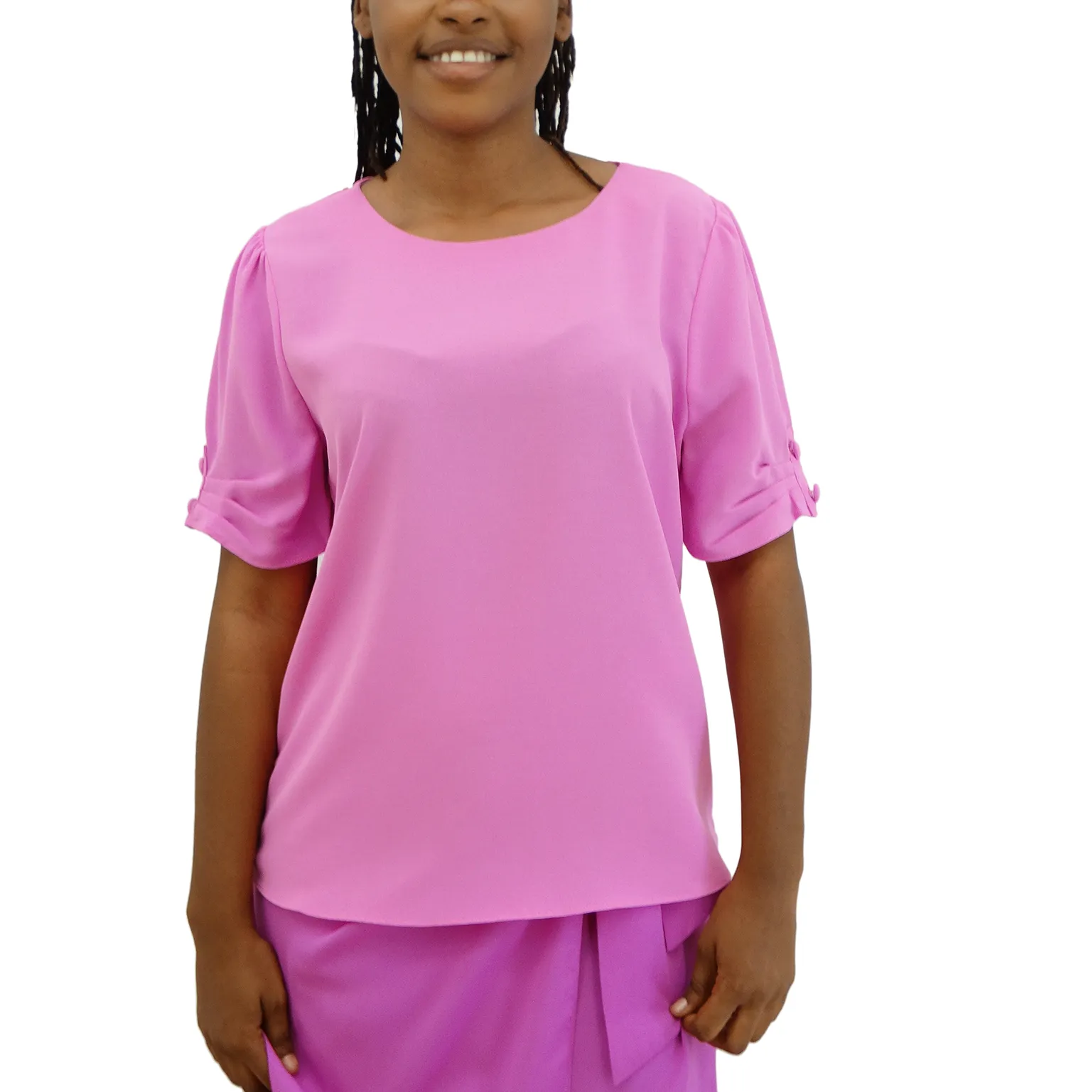 38317TE, LADIES' S/SLV CORE TOP