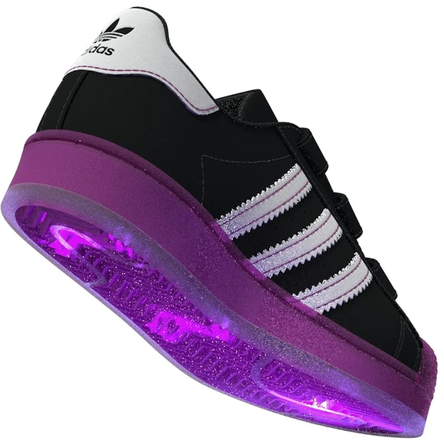 adidas Originals Core Black/Purbur/Cloud White Superstar Led Lights Cf C Sneakers