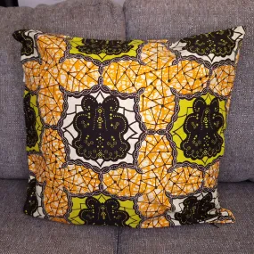 African pillow cover | Yellow - Decorative pillow 50x50cm - 100% Cotton