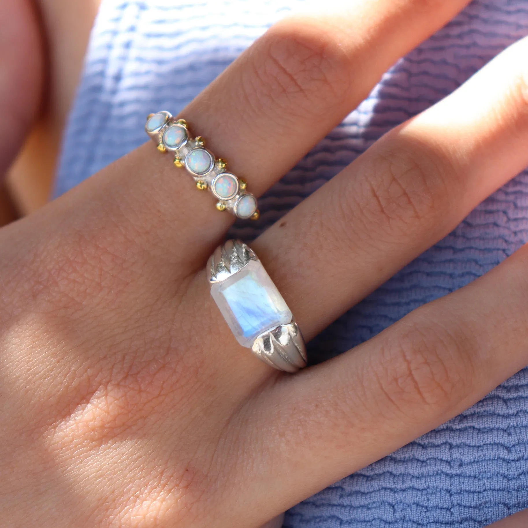 Alchemy Moonstone Silver Ring