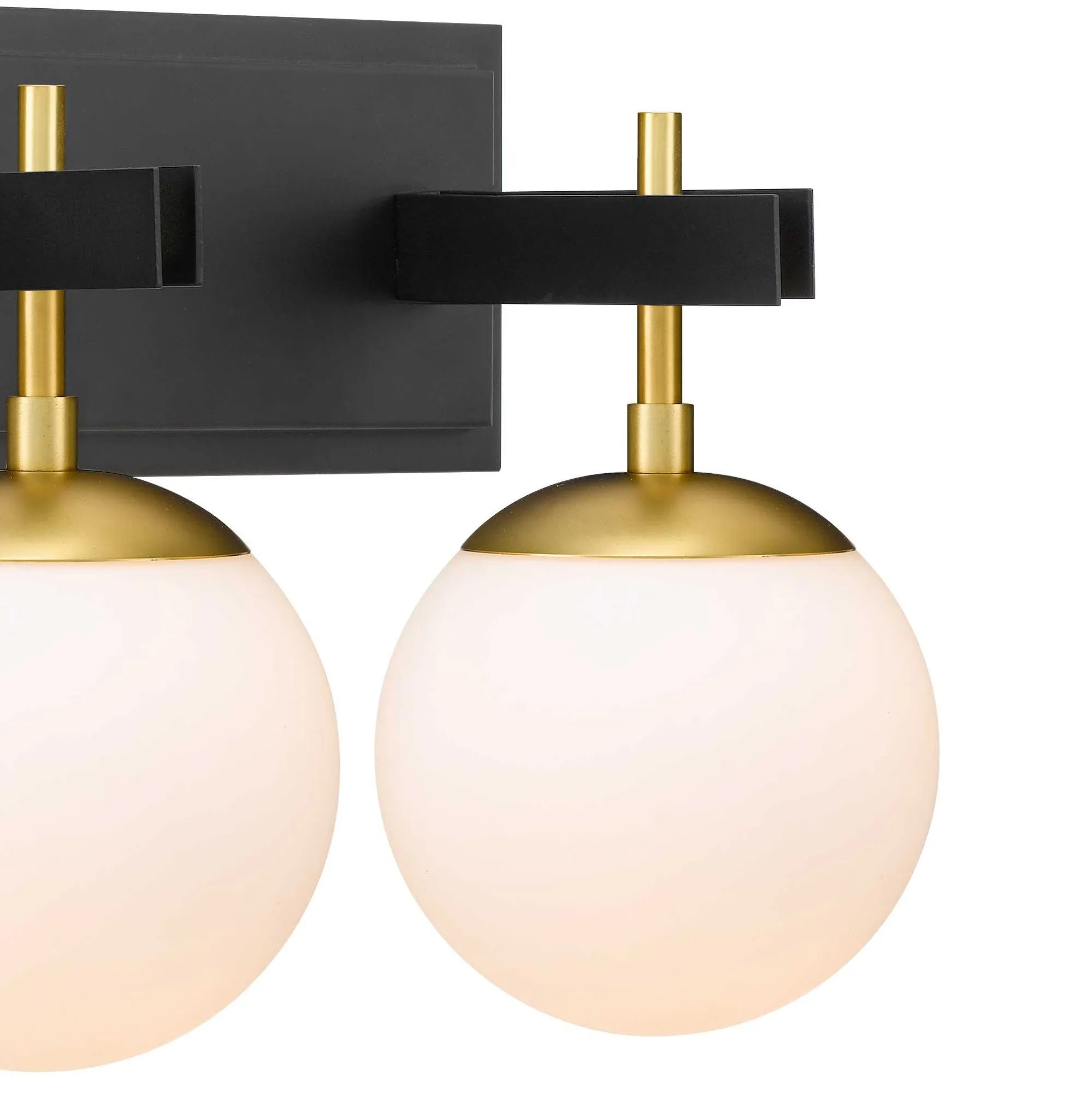 Allie 352B03BLSB 3-Light Vanity Light - Black/Satin Brass