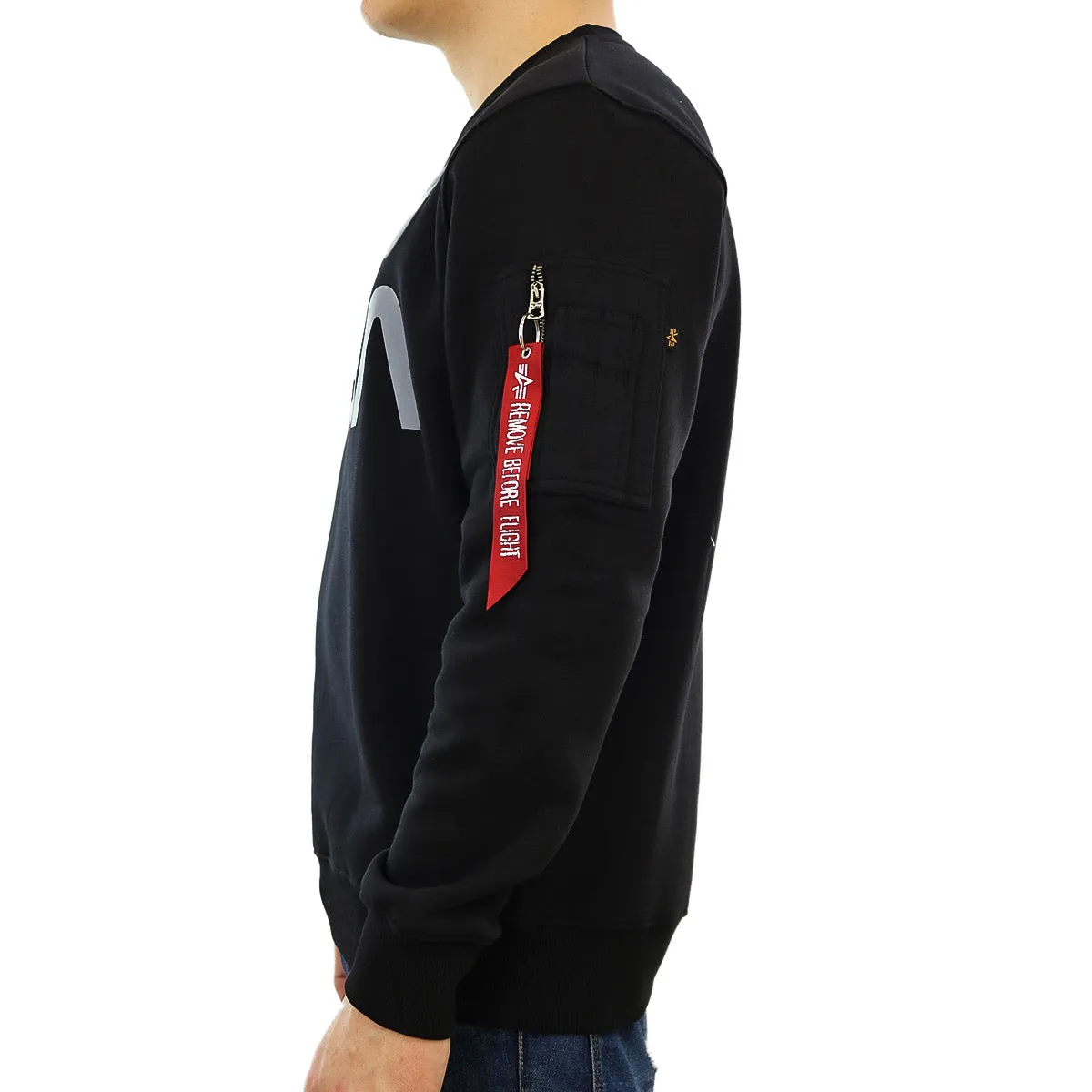 Alpha Industries Inc NASA Reflective Sweatshirt 178309-03 - schwarz-silber