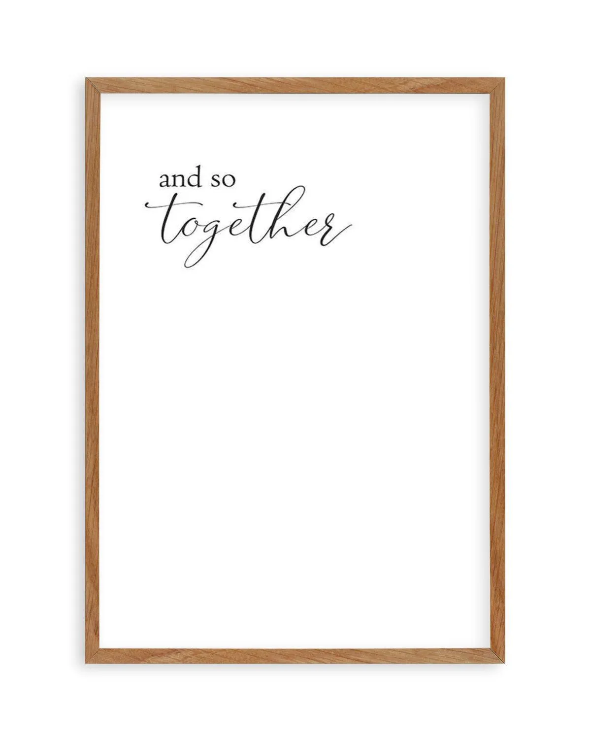 And So Together... Art Print