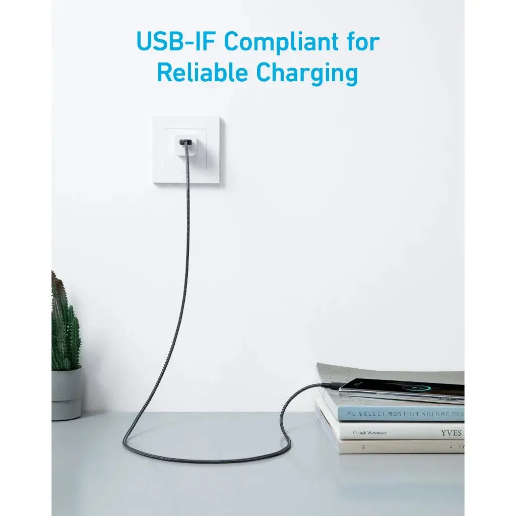 Anker 322 PowerLine USB A to USB C Fast Charging 3ft/0.9m Cable A81H5