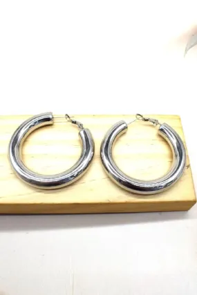 Anobel Copenhagen - Stainless Steel Circle Earrings BOJ862020-R - Silver