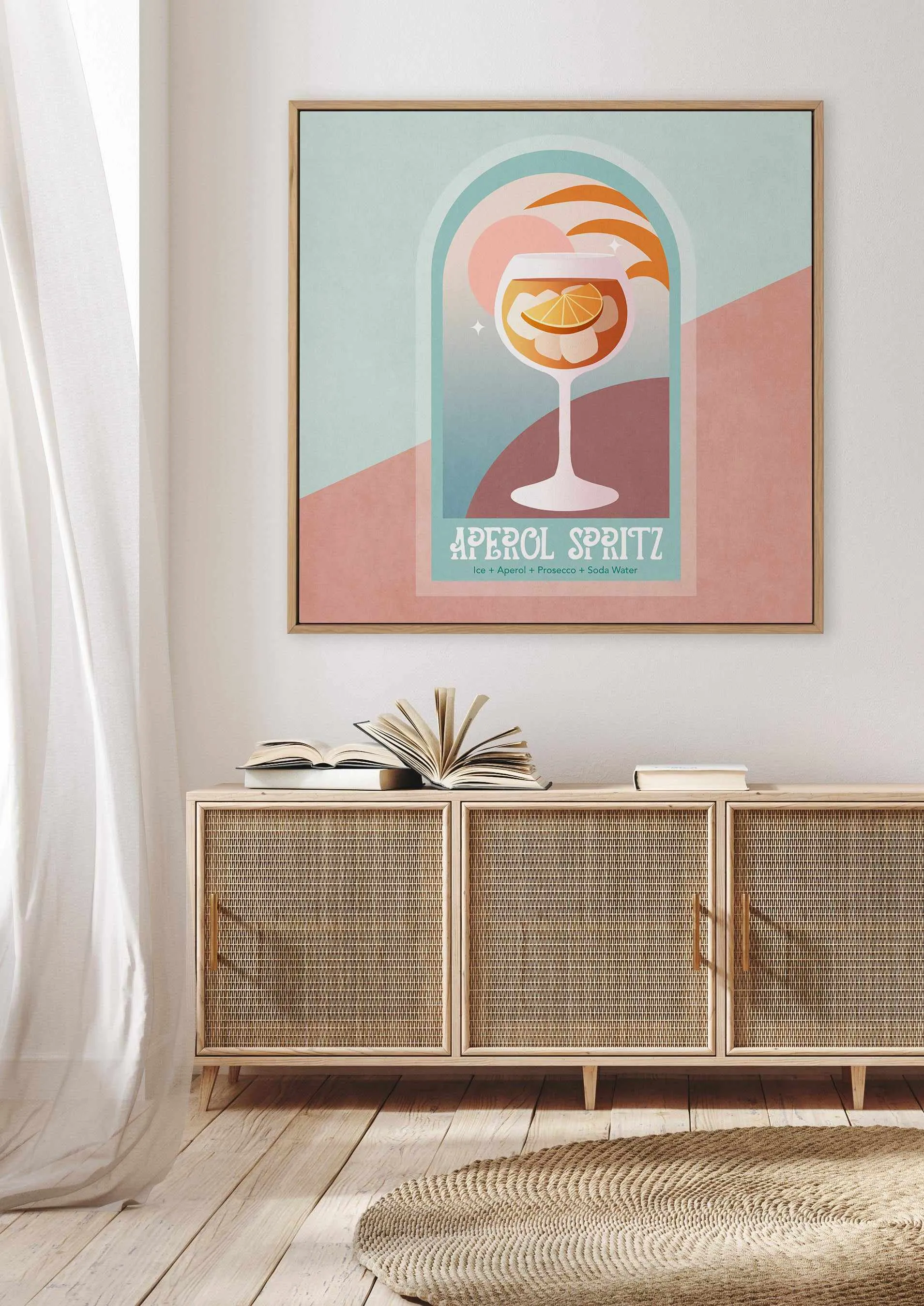 Aperol Spritz By Emel Tunaboylu | Framed Canvas Art Print