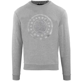 Aquascutum Monotone Large Circle Logo Grey Sweatshirt