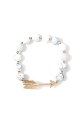 Arrow Charm Beaded Stretch Bracelet