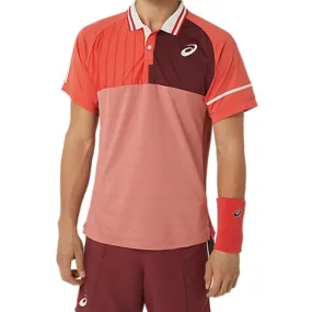 Asics Men Match Polo Tennis Shirt - Red Snapper