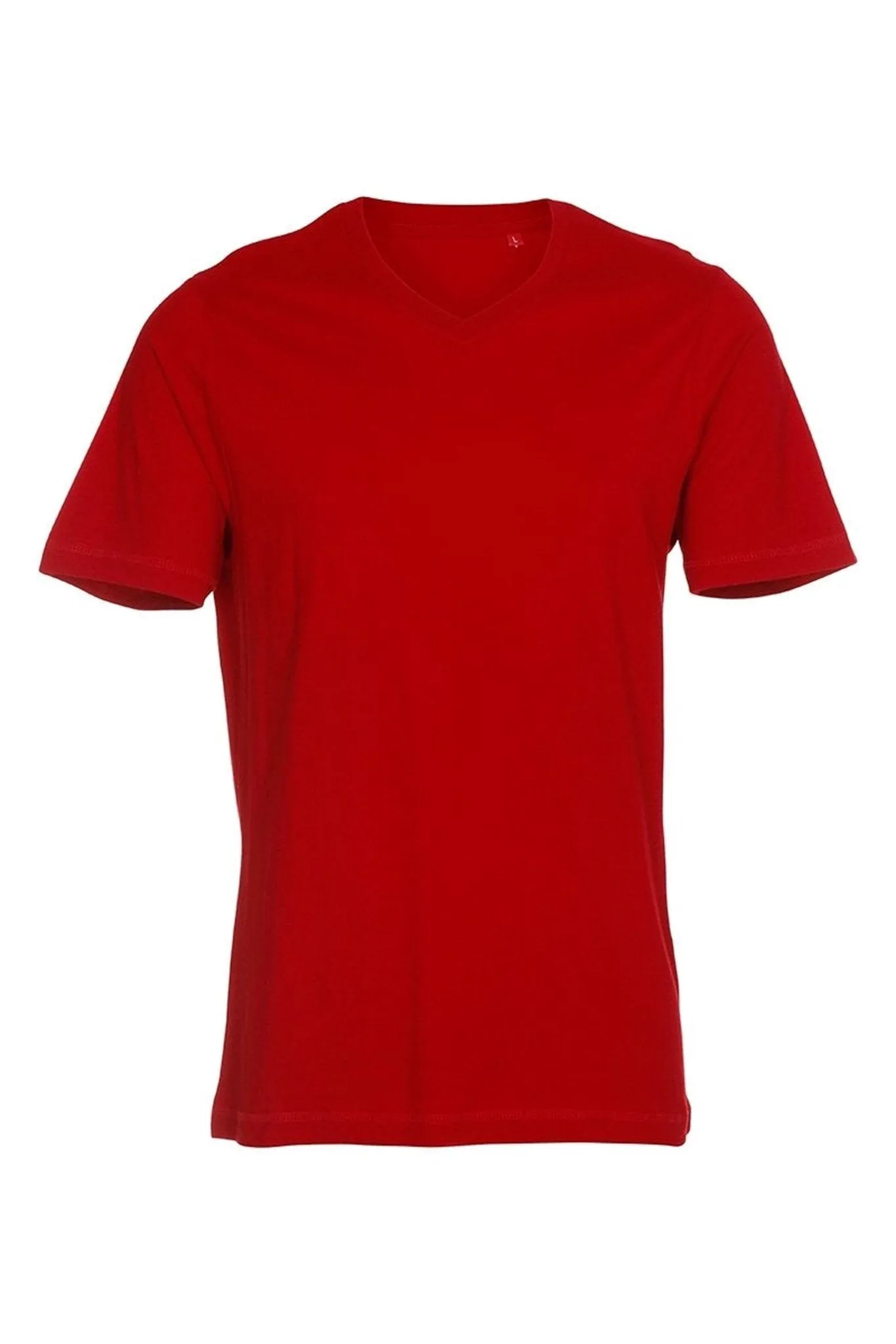 Basic V-neck t-shirt - Rød