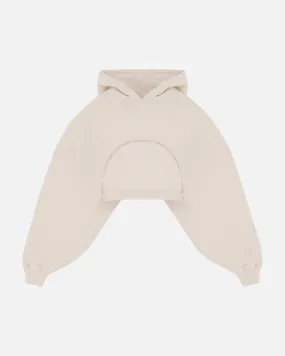 Basics Super Cropped Hoodie Cream