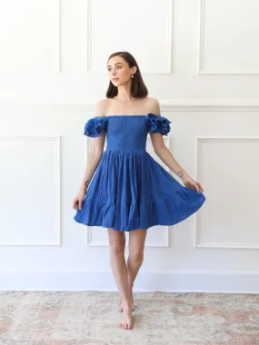 Bea Dress in Azur Double Gauze