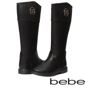 bebe Toddler Girls Riding Boots 9 Black/Silver