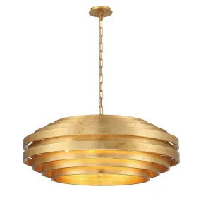 Belmont 8 Light Pendant - Gold Leaf