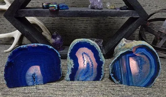 Blue Agate Candle Holder