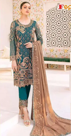 Blue Designer Pakistani Style Party Wear Suit