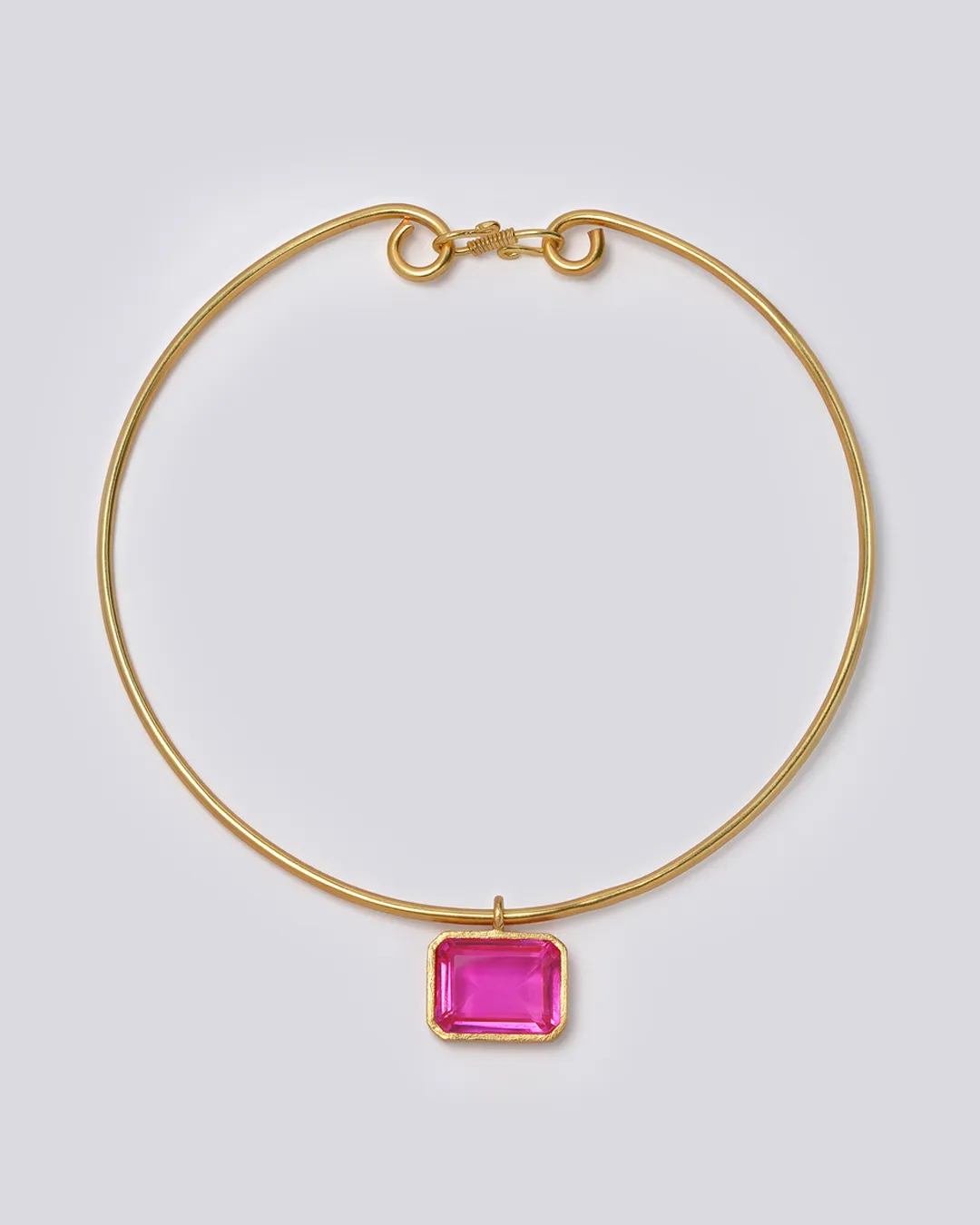 Bolein Hot Pink Choker Necklace