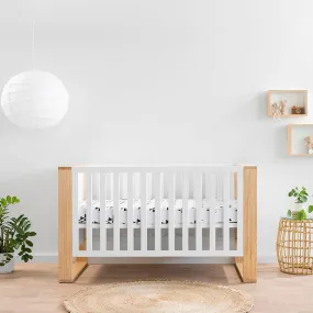 Boston Contemporary Cot - White/Natural