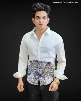 Bottom Print Style Shirt - Mountain