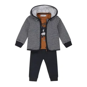 Boys Baby Brown Long Sleeve Jogger Cardigan Set | Dirkje