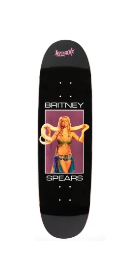 BRITNEY SPEARS X Welcome Skateboards - Snake on Son of Boline 8.8 Black Pink Foil Skateboard Deck- Tabla