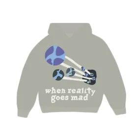 Broken Planet Market When Reality Goes Mad Hoodie Grey