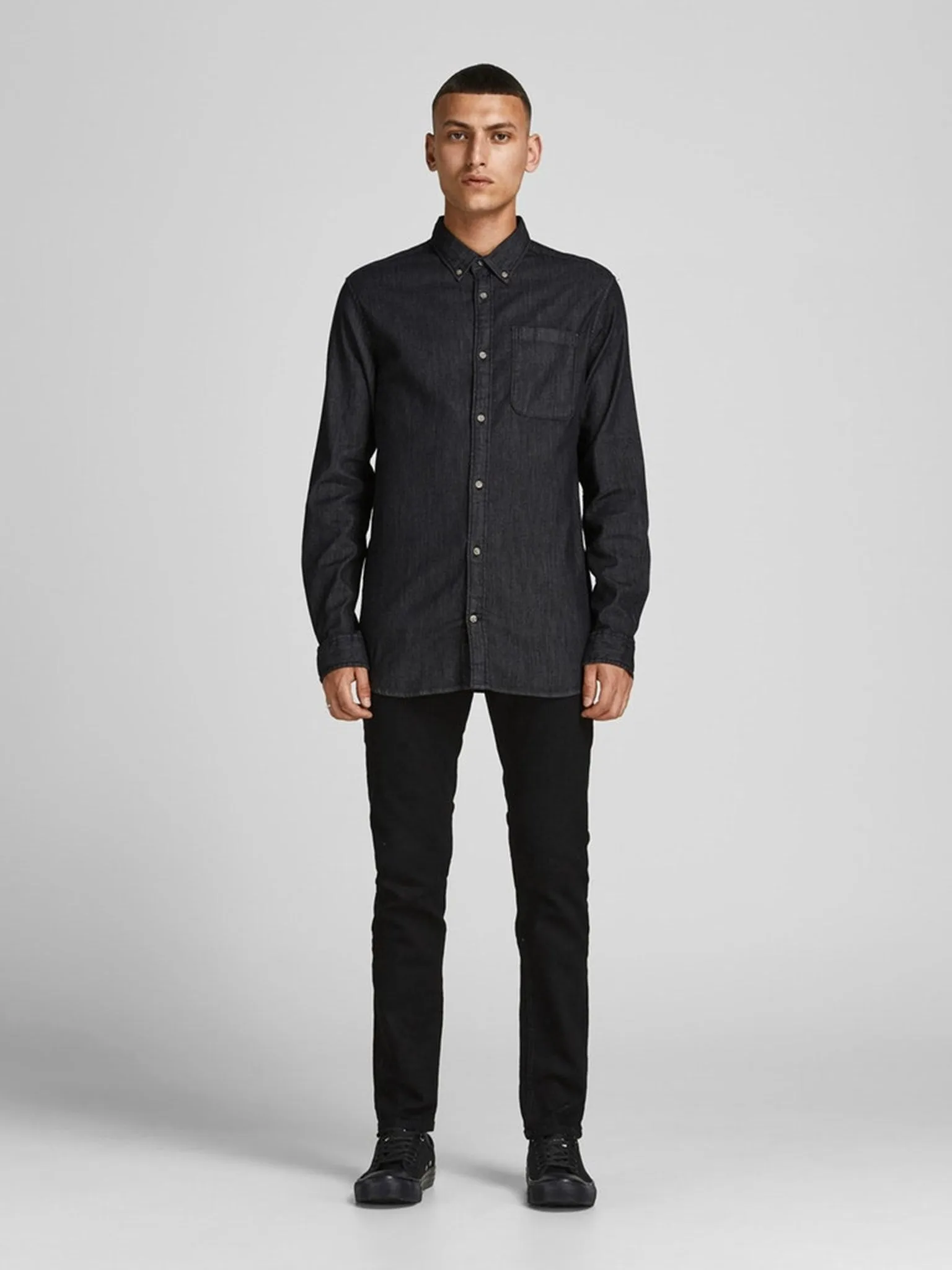 Brook Denim Skjorte - Black Denim