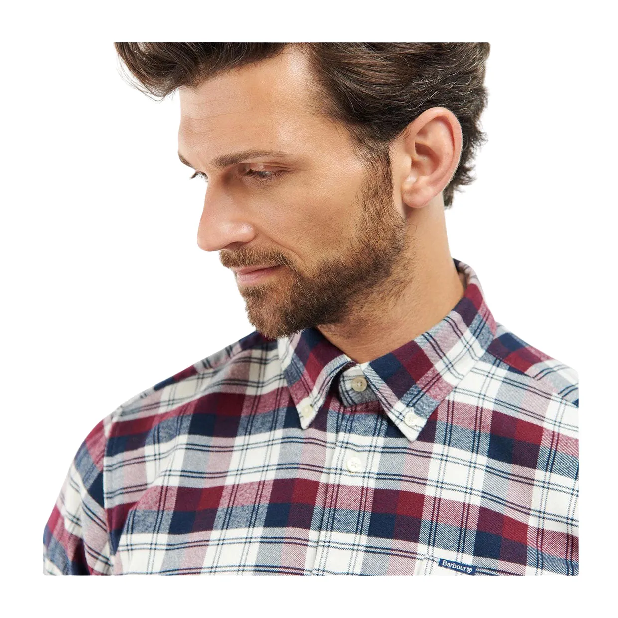 Camicia Uomo Barbour Stonewall Tailored Bordeaux Multicolor