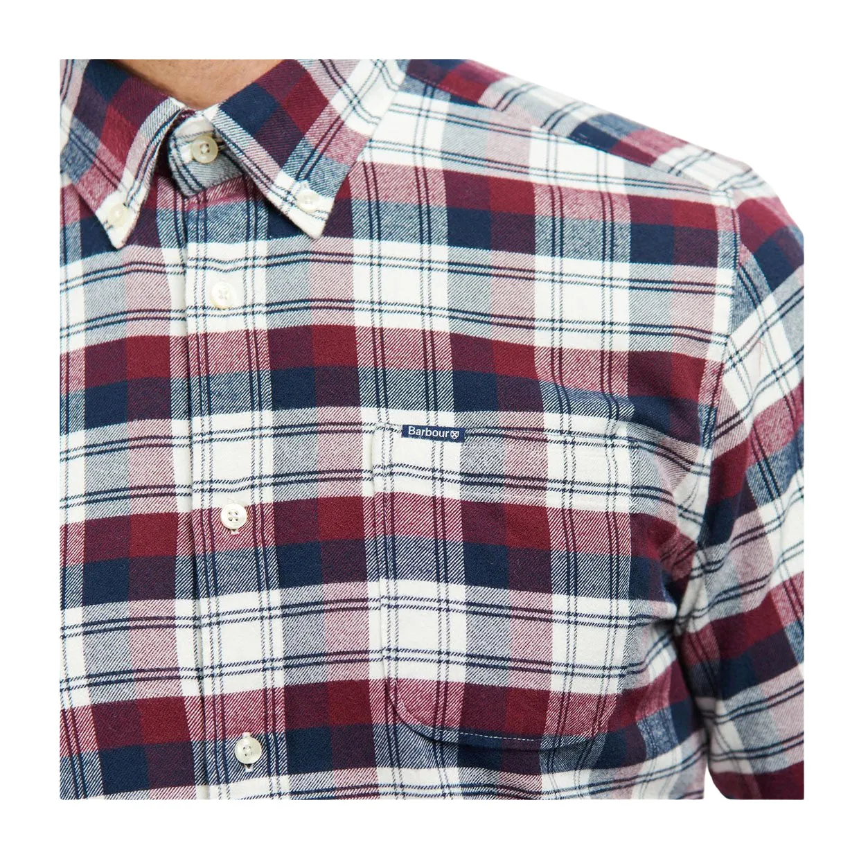 Camicia Uomo Barbour Stonewall Tailored Bordeaux Multicolor