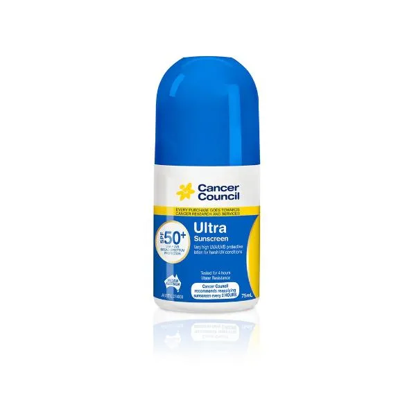 CANCER COUNCIL - Ultra Sunscreen Roll On SPF50  (75 ml)