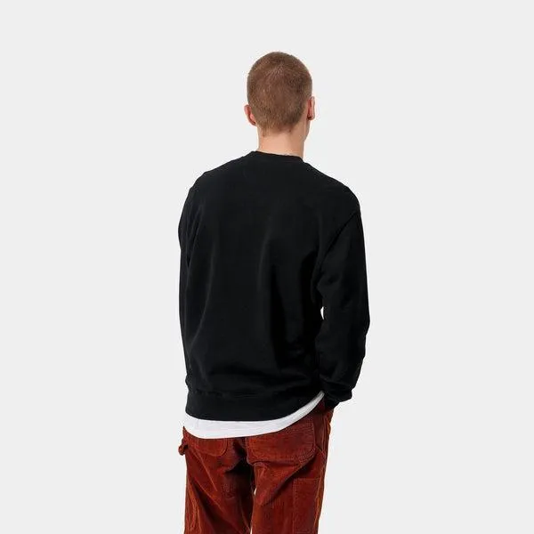 Carhartt WIP Pocket Crewneck Sweatshirt Black - Gold