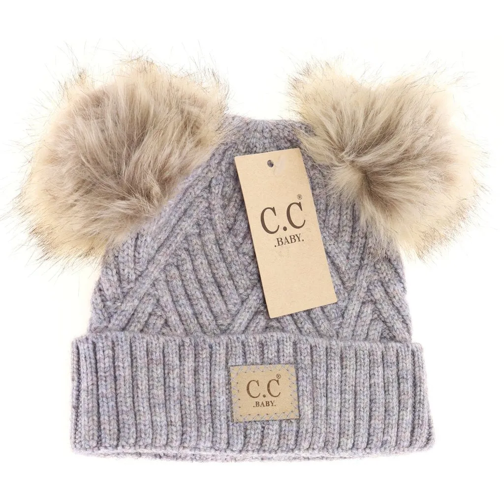 C.C. Baby Large Patch Heathered Double Pom