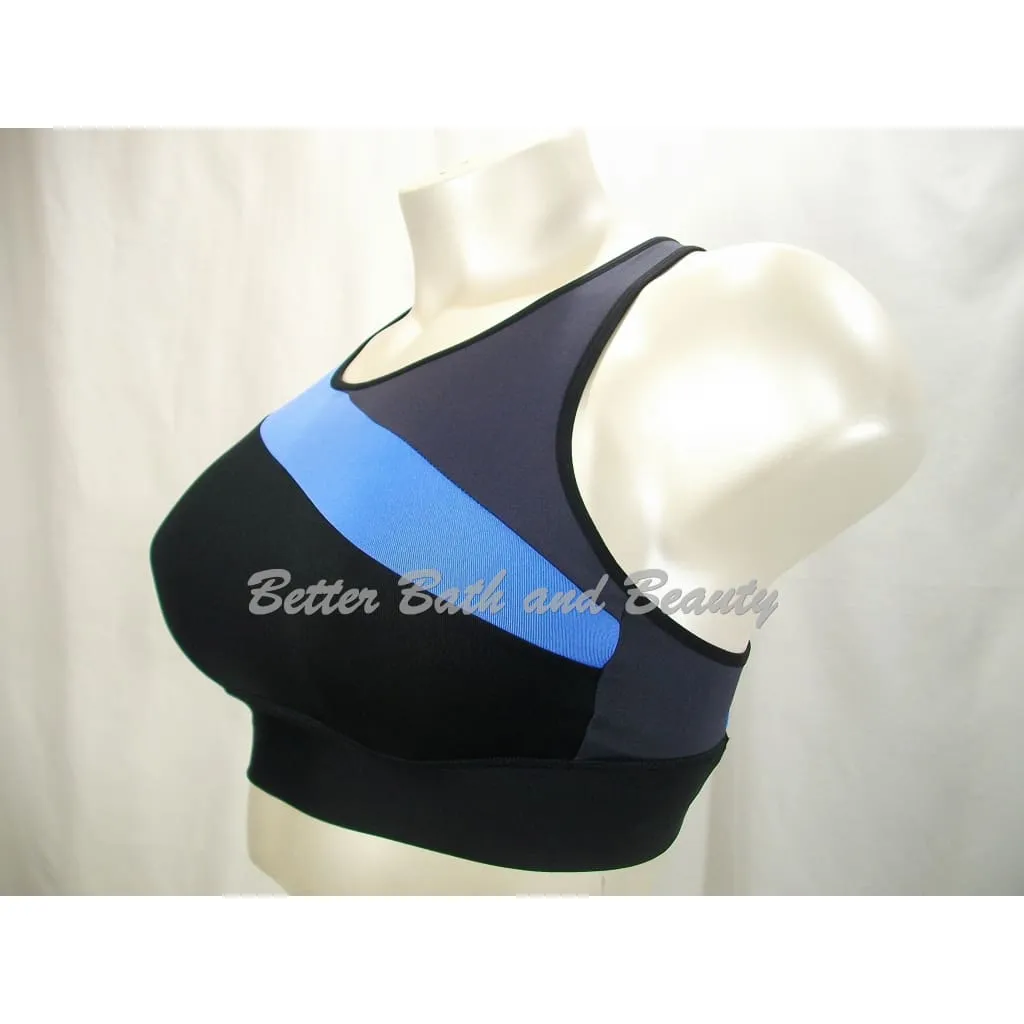 Champion C9 N9683 Asymetrical Longline Wire Free Sports Bra SMALL Blue & Black NWT