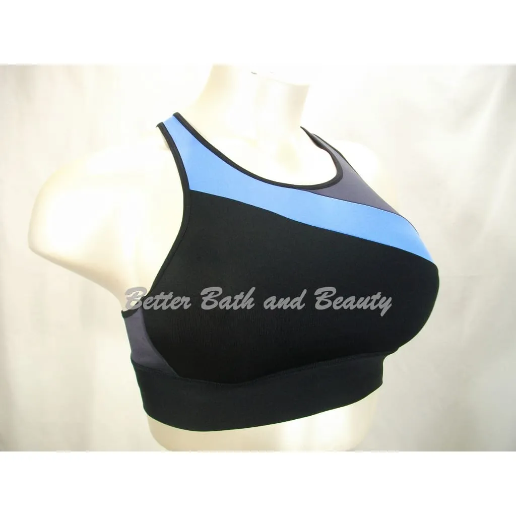 Champion C9 N9683 Asymetrical Longline Wire Free Sports Bra SMALL Blue & Black NWT