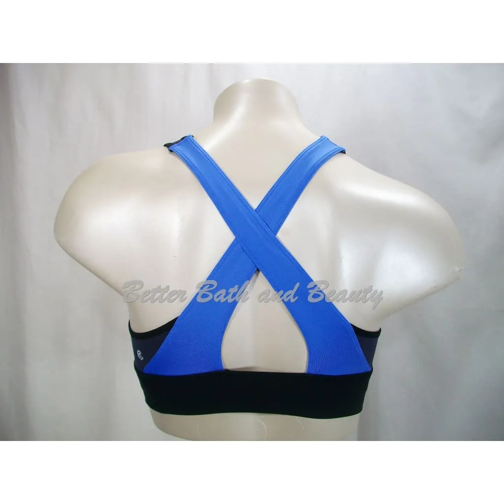 Champion C9 N9683 Asymetrical Longline Wire Free Sports Bra SMALL Blue & Black NWT