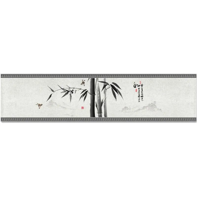 Chinese Ink Style Tea Mat Zen Waterproof Table Runner