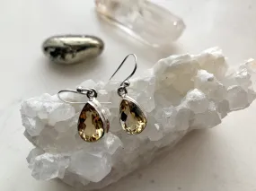 Citrine Ari Earrings - Oval / Drop