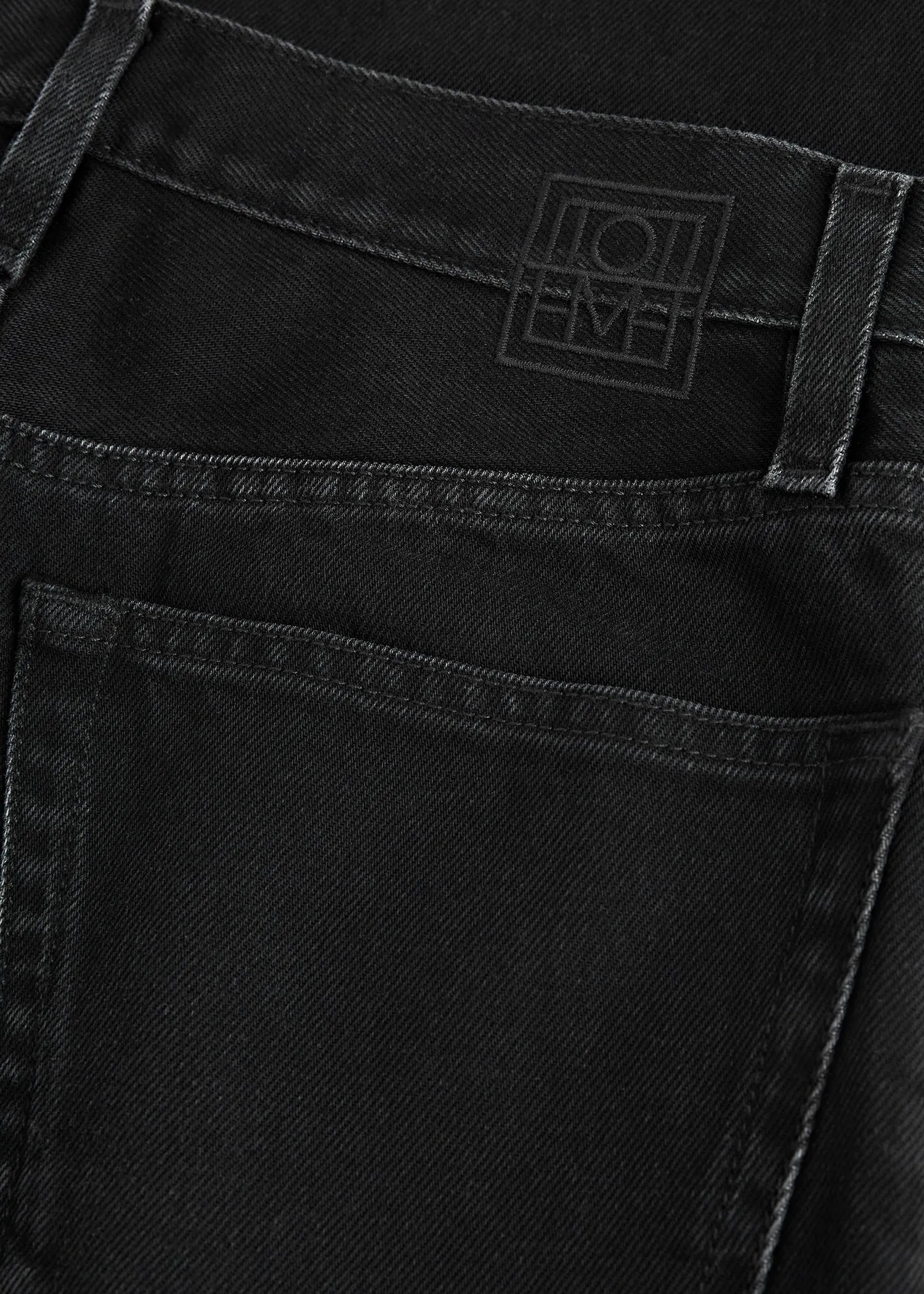 Classic cut denim full length faded black