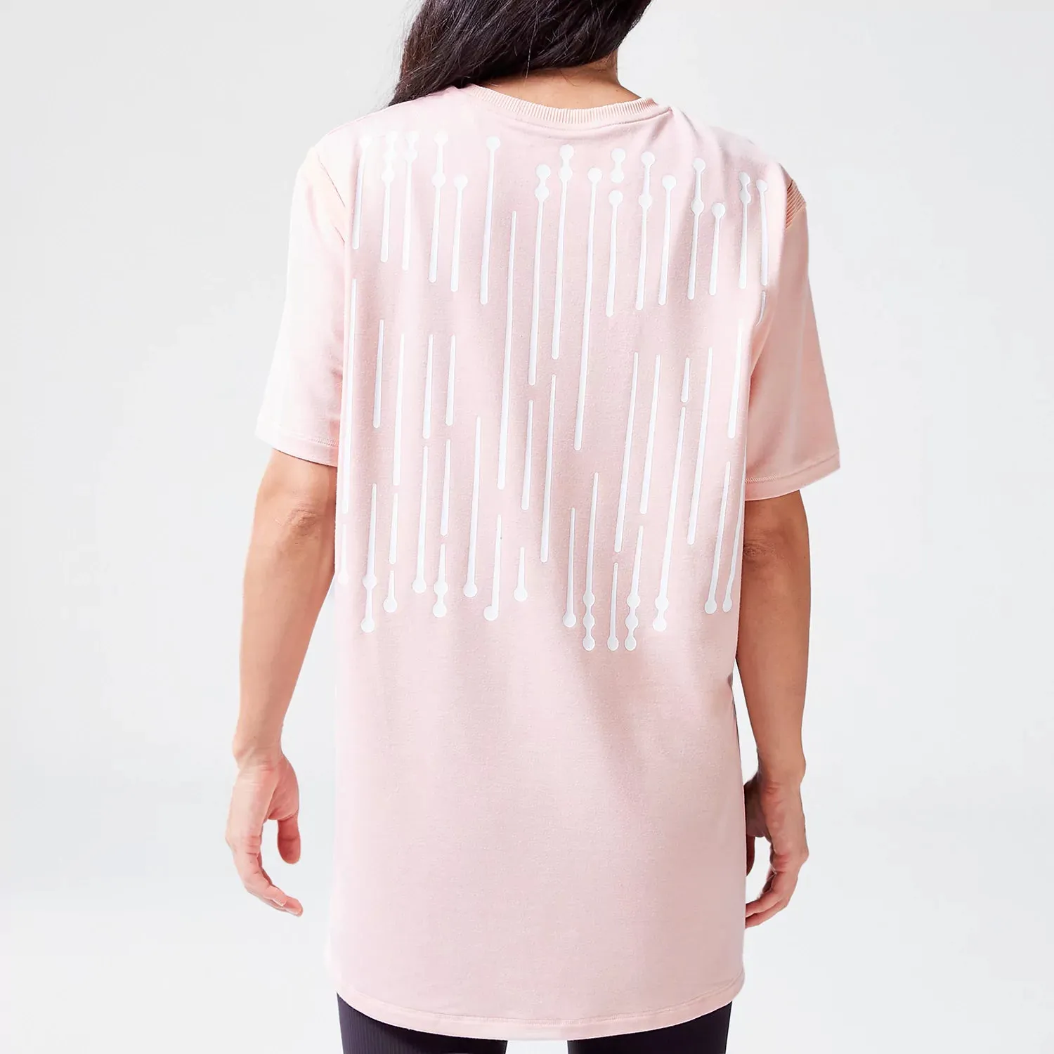 Code Oversized Drip Tee - Peach Whip Marl