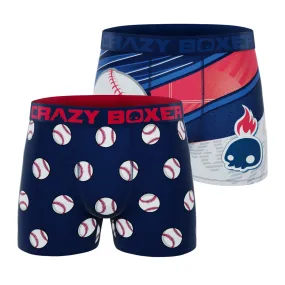 CRAZYBOXER Sport Baseball Men's Boxer Briefs (2 Pack)