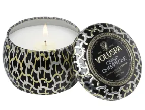 Crisp Champagne mini tin candle