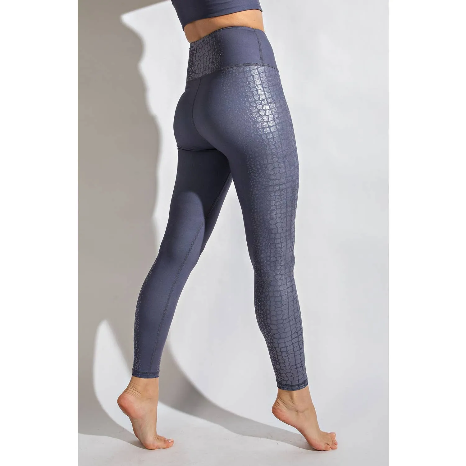 Crocodile Side Panel Leggings