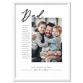 Custom Best Dad Ever in Portrait - Art Print