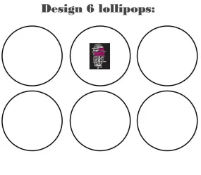 Customize your own 2D ball style edible image lollipop