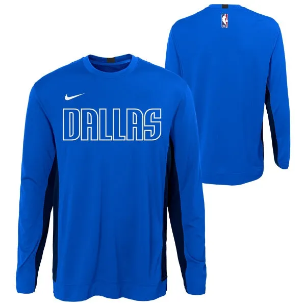 DALLAS MAVERICKS NIKE ON COURT YOUTH LONG SLEEVE SHOOTER