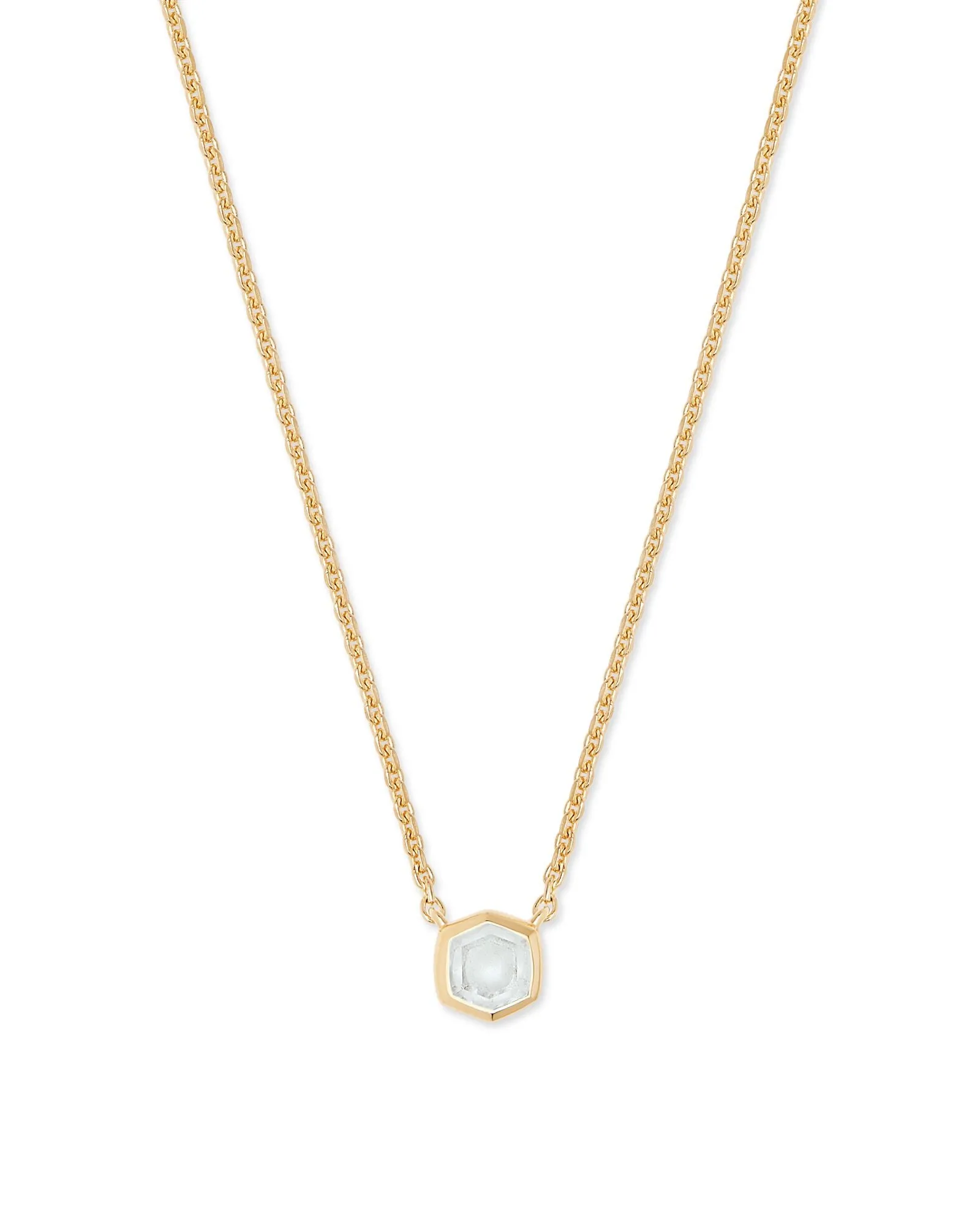 Davie Pendant Necklace in 18k Gold Vermeil Rock Crystal