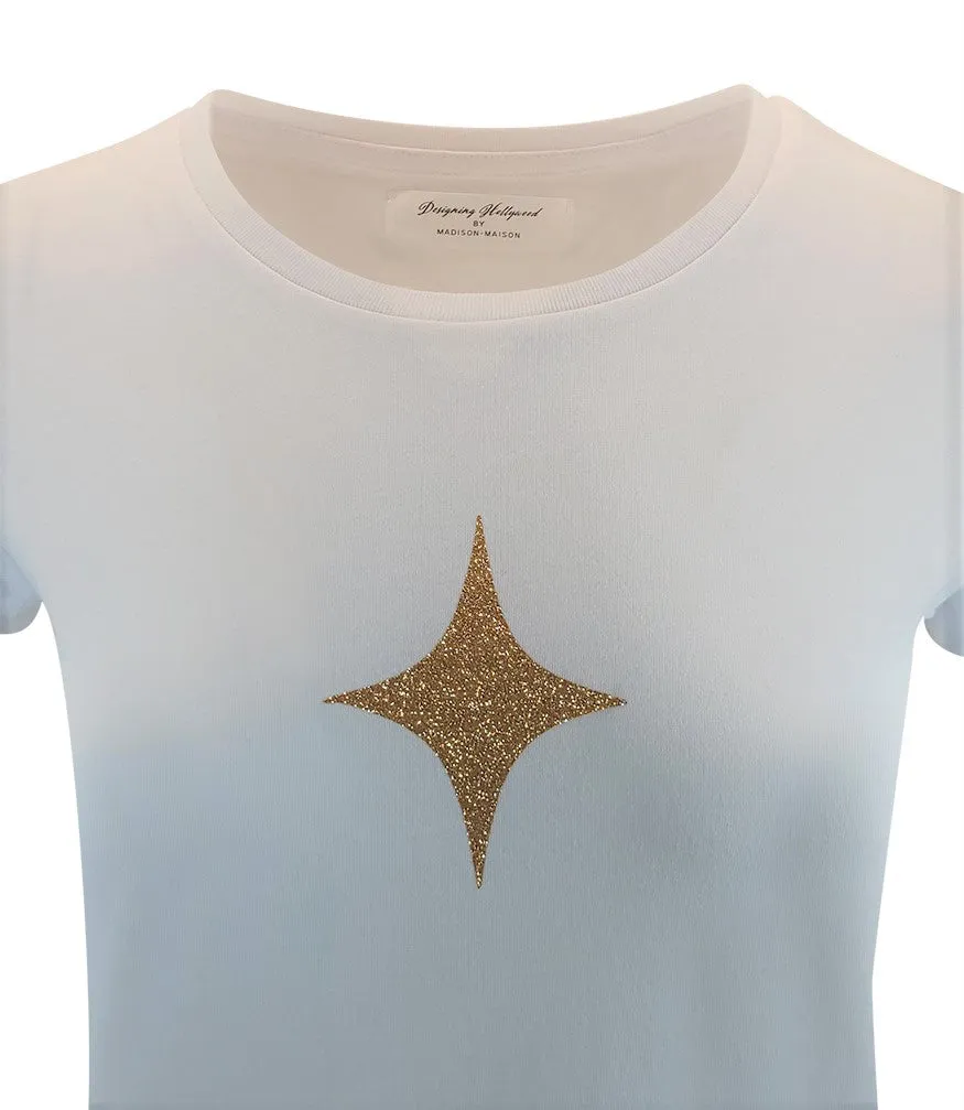 Designing Hollywood  X Madison Maison™ Cotton White Star Lady T Shirt