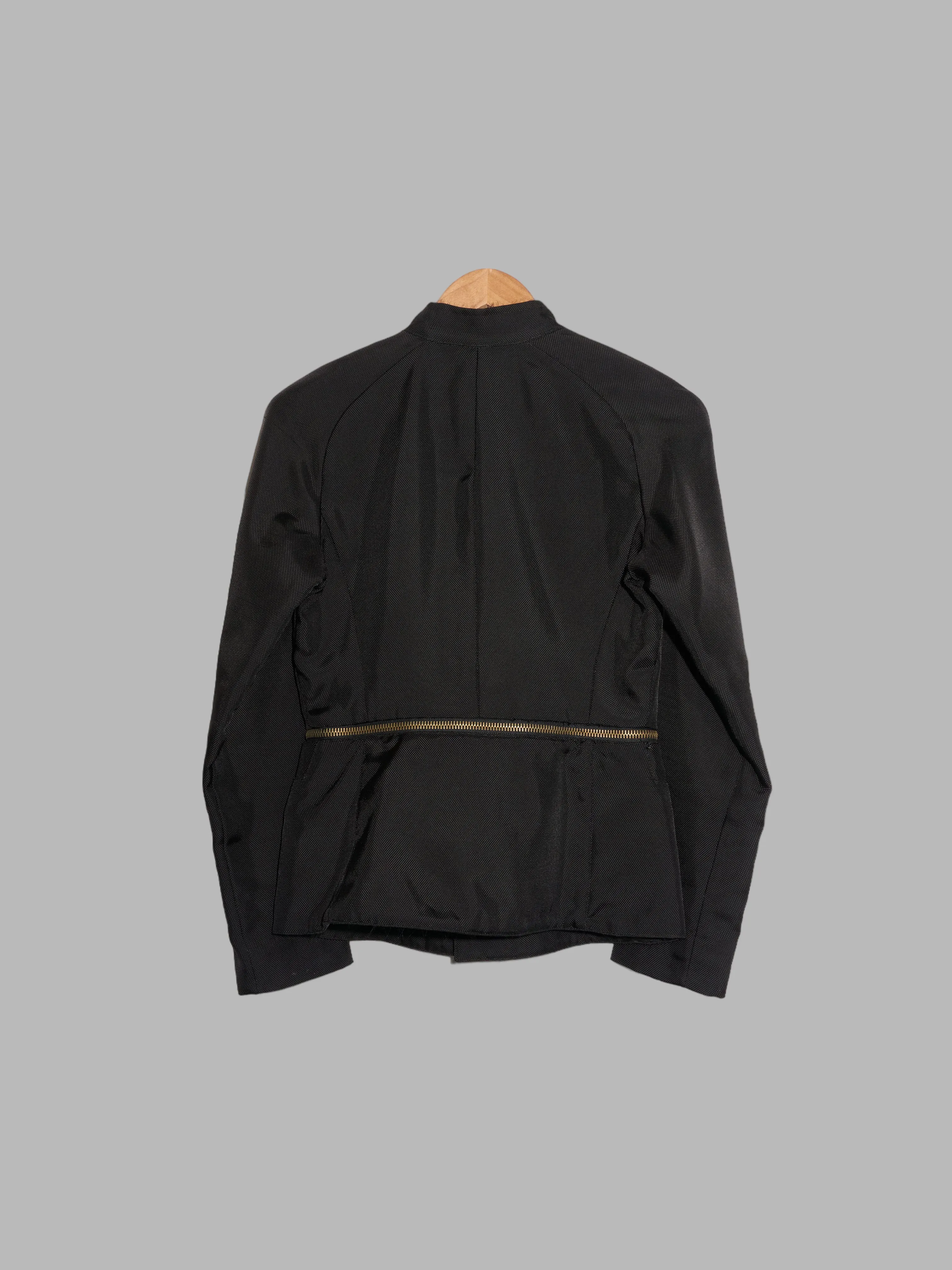 Dirk Bikkembergs winter 1996 black ballistic nylon jacket with detachable hem