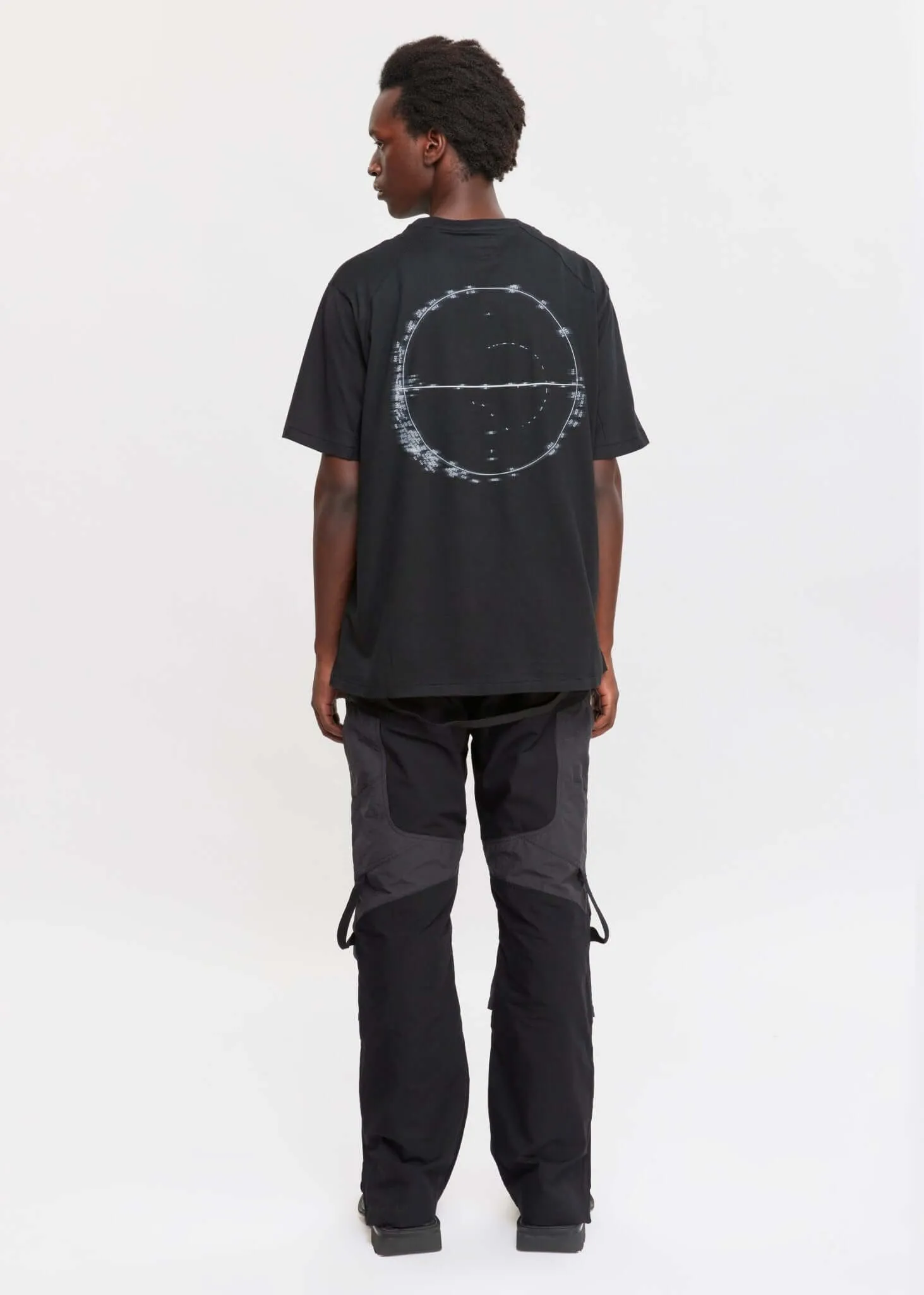 Distorted Coordinate Graphic Printed T-Shirt